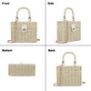 Youjaree Handwoven Rattan Bag for Women Wicker Crossbody Shoulder Bag