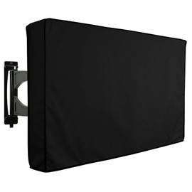 30‑32in Outdoor TV Cover Black Waterproof Oxford Cloth Television Cover for Outside Flat Screen TV