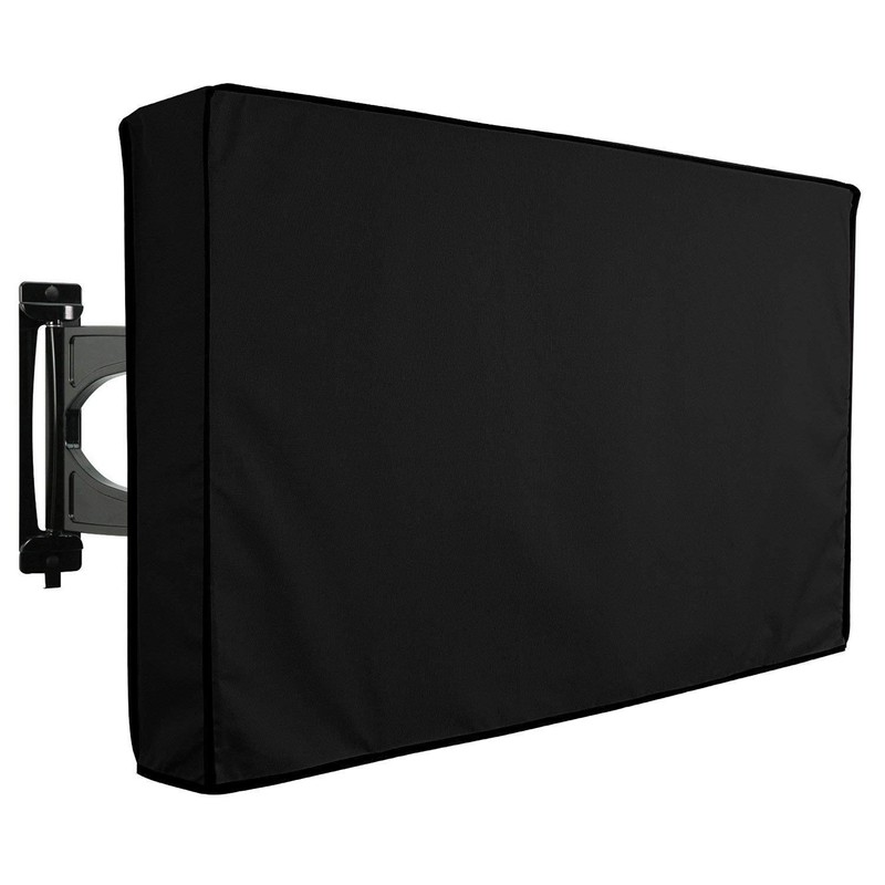 30‑32in Outdoor TV Cover Black Waterproof Oxford Cloth Television Cover