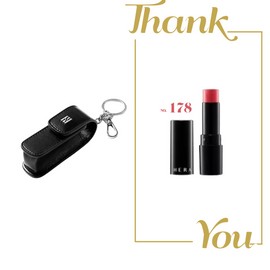 Hera Black Keyring + Hera Sensual Powder Matte Lipstick No. 178 Seoul Days Mini 1.1g Set / 헤라 블랙 키링+헤라 센슈얼 파우더 매트 립스틱 178호 서울데이즈 미니 1.1g 세트