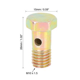 X AUTOHAUX M10x1.5mm Metric Thread Banjo Bolts Brake Fitting Adapter with 2pcs M10 Washers