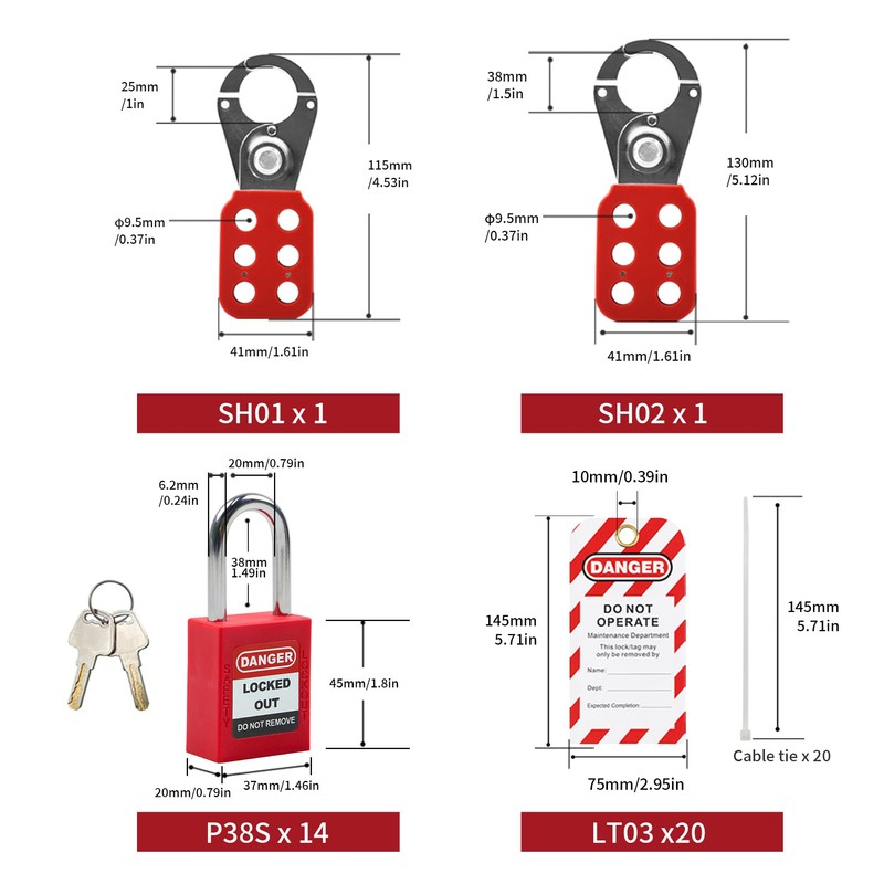 HiLKCO Lockout Tagout Station,Lock Out Tag Out Kits Electrical Industrial