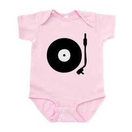 CafePress Vinyl Turntable 1 Infant Bodysuit Cute Infant Bodysuit Baby Romper Petal Pink