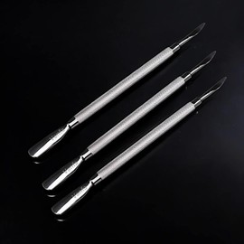 Vanfa Cuticle Pusher Tool Stainless Steel for Cuticle Remover Style P01 (Pack of 3)