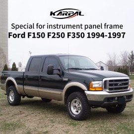 KARPA Dash Panel Bezel Cover Compatible with 1994-1997 Ford F150 F250 F350 F Series Super Duty Cluster Dash Bezel Replaces F4TZ-15044D70-A Gas Engine Only