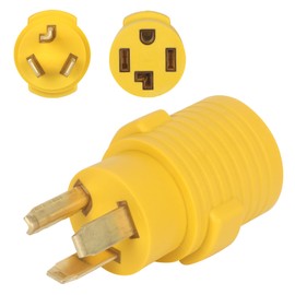 NEMA 10-30P to 14-30R Dryer Adapter, ZDHLQHJ 30 Amp 4-Prong Newer Electric Dryer to 3-Prong Older House Outlet Adapter, 10-30 Male Plug to 14-30 Dryer Female Receptacle