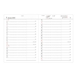 Midori Business Diary Notebook, 2023, A5, Monthly AM-2, 27893006 (Begins December 2022), Black (Book-shaped)