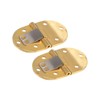 2pcs Brass Butler Tray Hinge Set, 2-1/2"x1-1/2 Round Hinge with