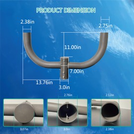 Bullhorn Bracket for 2 Lights in 2 3/8 Inch Slip Fitter for LED Street Light and Parking Lot Light