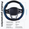 WOCOCN 2pcs Car Steering Wheel Cover,Anti-Skid Carbon Fiber Steering Wheel