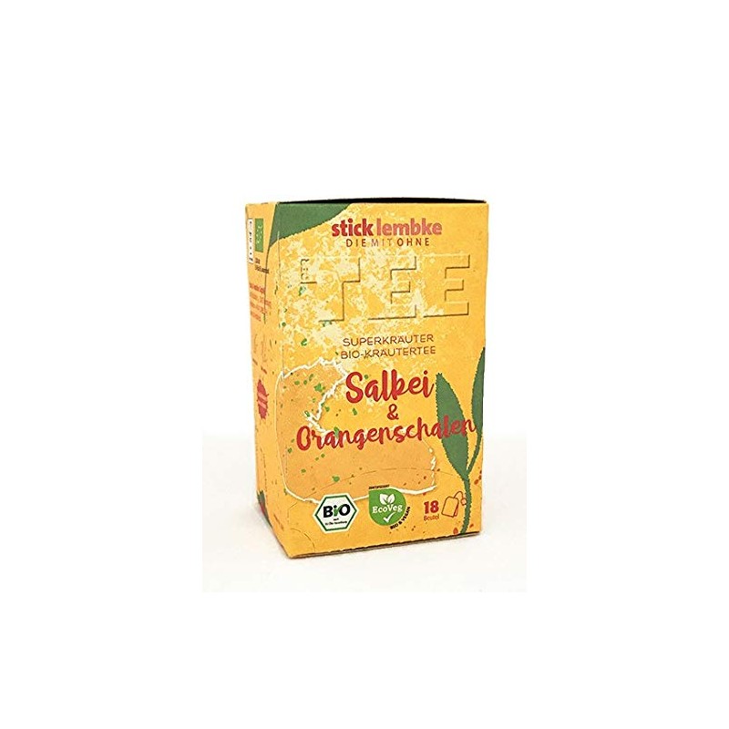 Super Herbs Organic Herbal Tea Sage & Orange Peel, 18