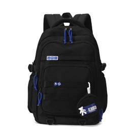 Bansusu Backpack, Girls, Women's, High School Backpack, College Style, Cute, Fashionable, Large Capacity, Lightweight, For School, Travel, Outdoors, Travel, Black, M