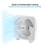 Comfort Zone CZ9BWT Portable 9-inch 3-Speed Quiet Box Fan for