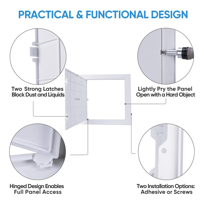 TICONN Access Panel for Drywall, 10 x 10 Inch ABS