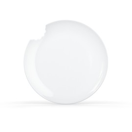 FIFTYEIGHT PRODUCTS / Tassen / Kuchenteller 2er-Set, „mit Biss" (Porzellan, Ø 20 cm, weiß, Made in Germany)