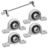 4 Pcs Pillow Block Bearing 8mm Flange Bore Bearing Pillow