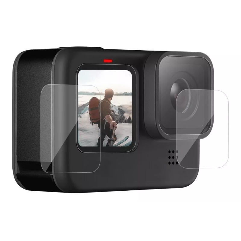 Estuchelandia Kit 5 Pzs Skin Funda Silicona Cristal Templado Gopro