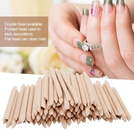 Wooden Cuticle Pusher, Wood Sticks Cuticle Removal Tool for Manicure Pedicure Nail Art, Can Be Used in Nail Removal and Manicure, for Nail Shops(100pcs)