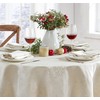 Newbridge Metallic Snowflake Christmas No-Iron Soil Resistant Fabric Holiday Tablecloth,