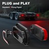 Dinfu 6 Inch Oval Red LED Trailer Tail Lights 4PCS,Super
