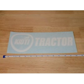 KIOTI TRACTOR White Vinyl Emblem Decal Sticker 12" KI19A-A107
