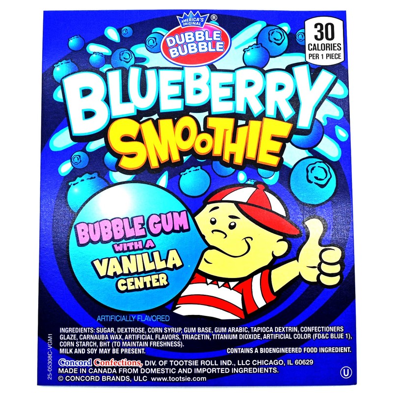 Candy Retailer 1 Inch Gumballs (Blueberry Smoothie, 1 Lb)