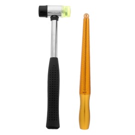 VILLFUL 2pcs Ring Tools Set Ring Mandrel Jewelry Hammer for Precise Size Adjustment Jewelry Repair