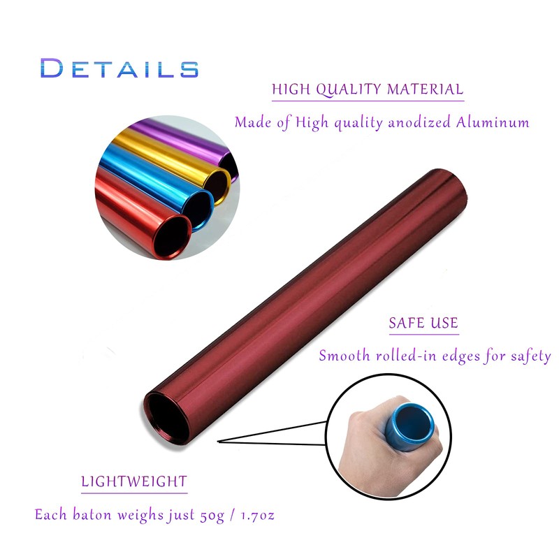 XMWangzi Aluminum Track Field Relay Batons, Race Equipments for Running