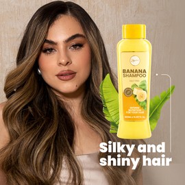 Anyeluz Banana Shampoo - Nourishing Formula with Biotin and Keratin for Fragile and Damaged Hair