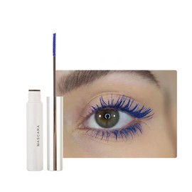 2pcs Máscara de Pestañas Impermeable con Primer, Rizado Encantador, Fibra Colorida para Pestañas Extra Largas y Voluminosas, Alargamiento, Volumen, Larga Duración y Sin Manchas (05# Azul Zafiro)