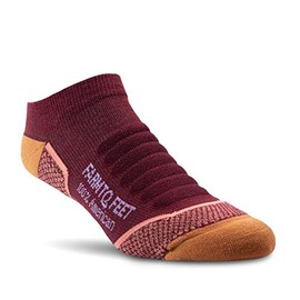 Farm to Feet Damascus Lightweight Technical Low Cut Merino Wool Socks, Plum, Small