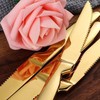 TAFAAL Stainless Steel Steak Knives, Corrosion Resistant, Serrated Sharp Blade,