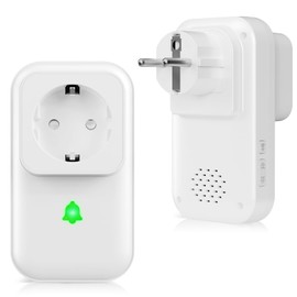 Power Failure Detector Freezer Sirens, COTINSE 0-110 dB Power Failure Alarm Detector with LED Display, Household Alarms 7 Ringtones Power Monitor Warning Alarm for Refrigerators Sump Pumps