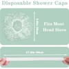 Homrelaxy 150 Pcs Disposable Shower Caps - Clear Plastic Hair