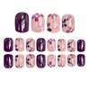Flower Press on Nails Short Square Fake Nails Fake Nails