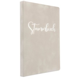 The Family Family Register – Corsivo – My Family Book, books, Spine, Sand Suede, Silver Embossing, – Technology, Sand
