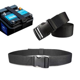 Diamall 1 PC Car Battery Tie Down Strap, 39" L * 1.5" W Adjustable Buckle Battery Strap, Trailer Battery Hold Down with Quick Release Buckle, Universal for Cars Trucks Boats and More (Black)