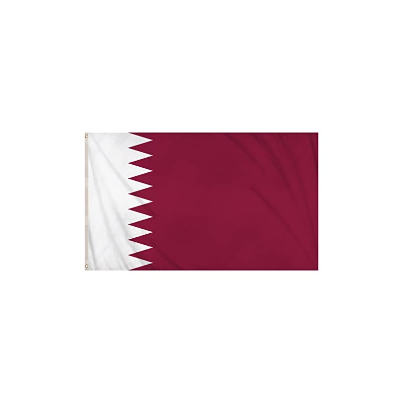 Henbrandt Large Qatar Flag Maroon and White Qatari Flag World