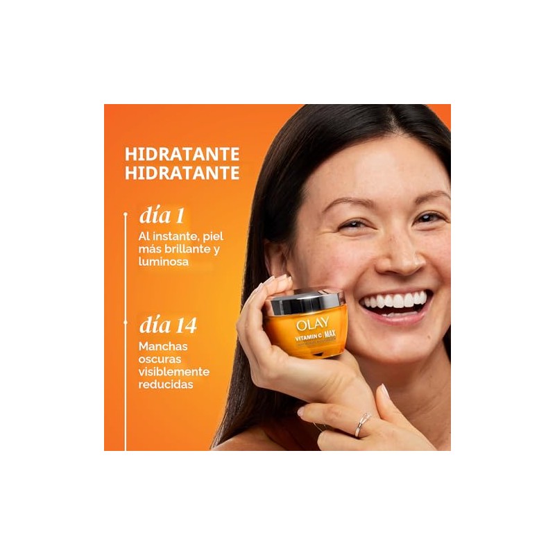 Olay Crema Hidratante Facial Vitamina Max Iluminadora Mujeres Equilibra Tono