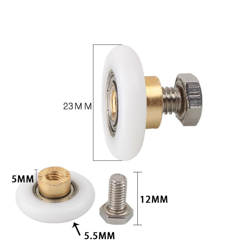 Leliafleury 4 Sets Shower Door Rollers 23mm Shower Doors Wheels