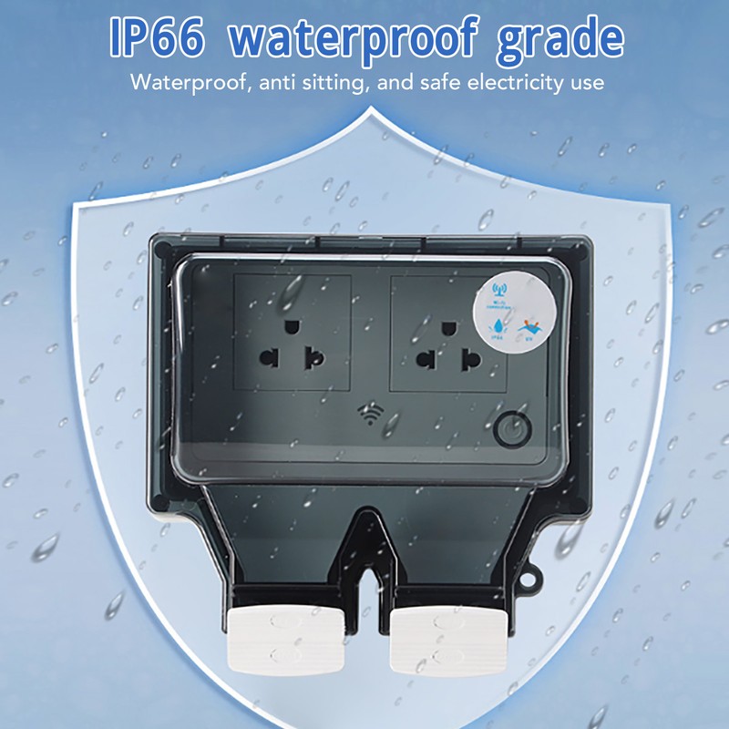 Outdoor Outlet WIFI IP66 Waterproof Socket With Timer for Patio