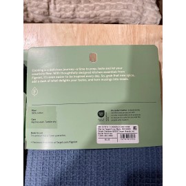 Kitchen Waffle Kitchen Dish Towels (2 Pack), Blue/Grey 18" x 28" Figmint Tab To Hang NWT