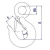 Eyelet Load Hook 2000 kg Load Hook with Eyelet Safety