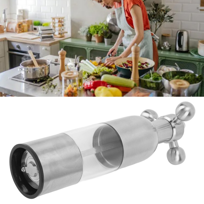 Pepper Mill Professional Refillable Ceramic Rotor Coarseness Adjustable Manual Pepper