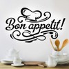 Bon appetit wall sticker kitchen decal quotes lettering room decor