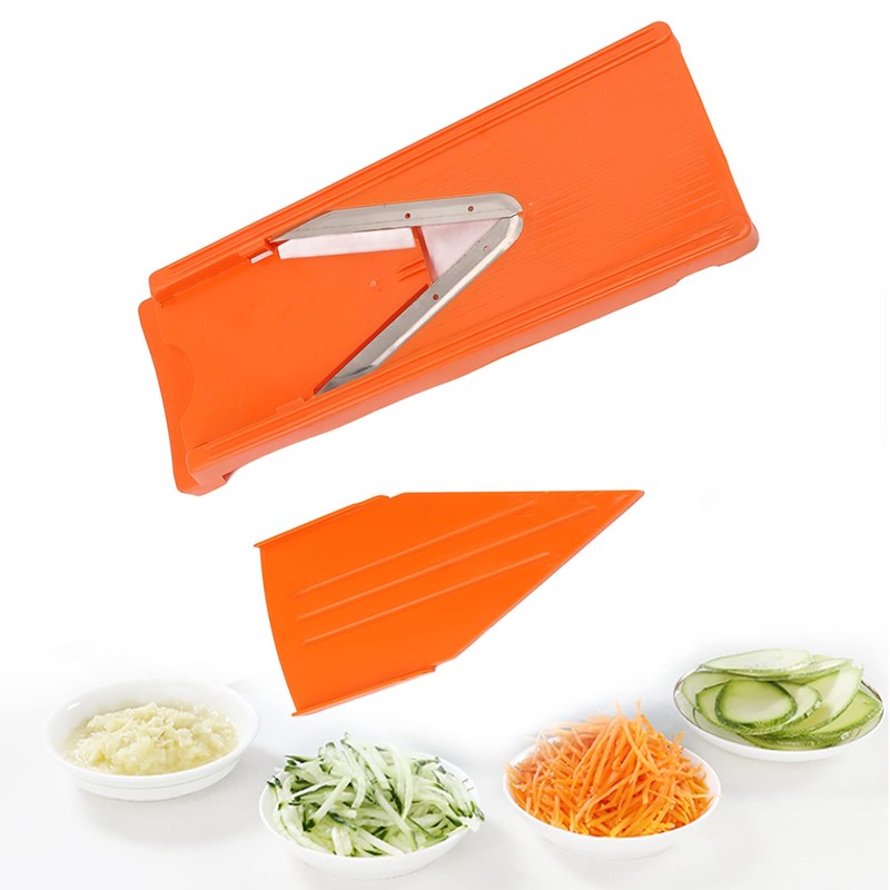 Manual Vegetable Slicer, Hand Guard V-Blade Mandoline Slicer Cooking Tool