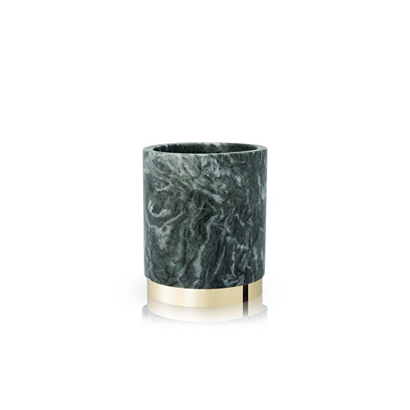 Viski Burke: Emerald & Gold Wine Chiller, Marble