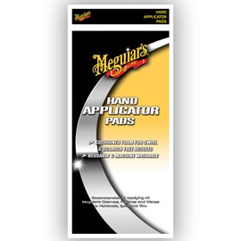 Meguiar's Hand Applicator Pads - for a Swirl and Scratch Free Cleaning Result - Reusable and Machine Washable Sponge Applicator Pads for Cars and Other Vehicles - Twin Pack - 100 mm