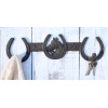 Ebros Gift Rustic Western Horse Head With 3 Horseshoes Lucky