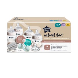 Tommee Tippee - Natural Start-Set für Neugeborene, Anti-Kolik-Babyflaschen (150 & 260ml), brustähnl. Sauger (mittel), selbst sterilisierend & Zubehör